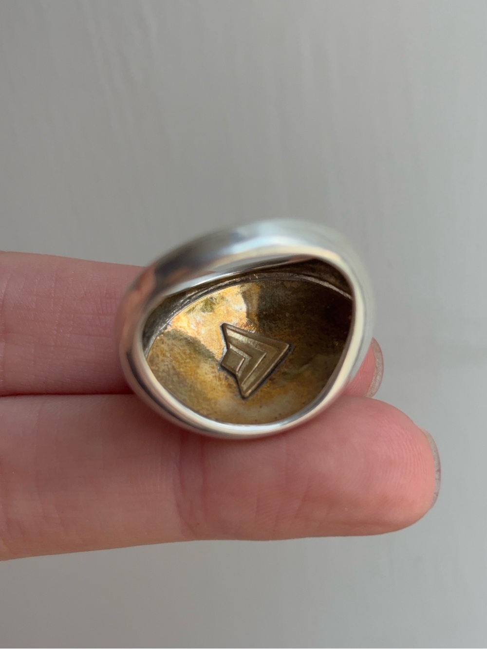 Retired Silpada Sterling Silver Bronze Two Tone Wood Grain Timber Ring - Picture 8 of 10